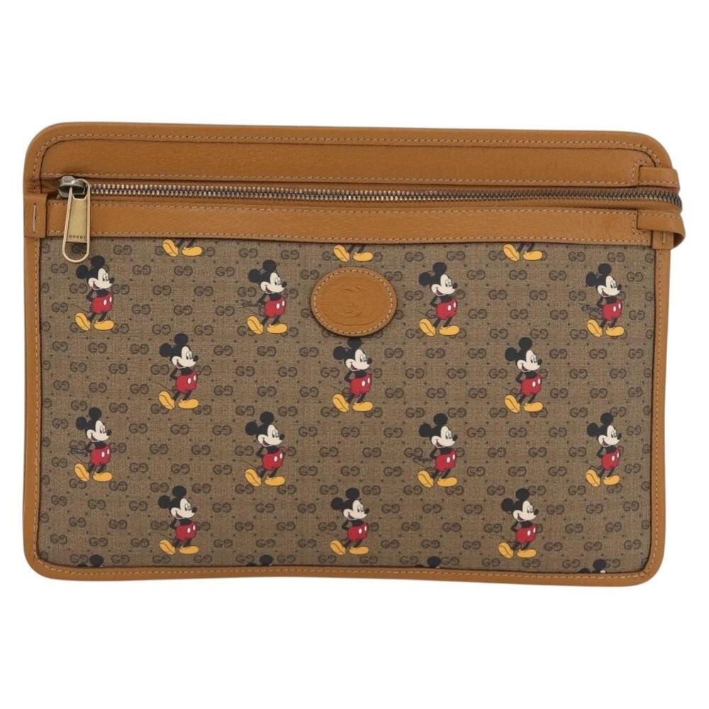Gucci x Disney Micro GG Supreme Clutch Bag Beige